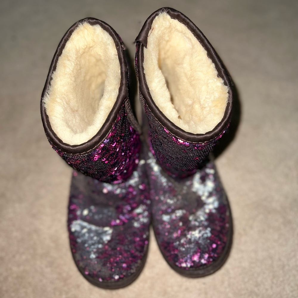 UGG Silver/Purple Sequin Color Changing Boots